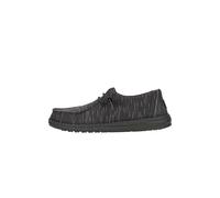 HEYDUDE - Women's Wendy Heathered Stretch - Casual Slip-On Flat Shoes - Moccasin Style, Midnight, 3 UK