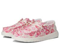 HEYDUDE Womens Wendy Kisses, Pink/White, 5.5 UK