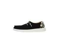 HEYDUDE wendy leopard trainers in black multi UK 8 (EU 41)