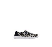 HEYDUDE Women's 'Wendy Leopard' Slip On Shoes in Black | Size: 7 HEYDUDE Black 7