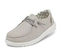 HEYDUDE Women's Wendy Moc Toe Shoes, Sparkling Pearl Grey, 6 UK