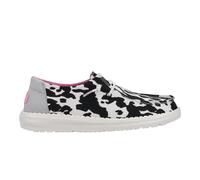 HEYDUDE Women's Wendy Pattern Sneaker, Black/White, 5 UK