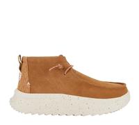 Brown Leather Flat Shoes - female - Hey Dude - Lace-up Boots - Brown - 8 UK - Shoes 8 UK