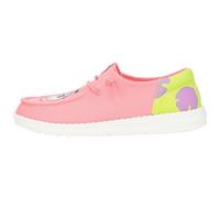 HEYDUDE X Spongebob, Women’s Slip-on Loafers, Comfortable & Light-Weight, Pink/Green, 6 UK