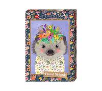 Heye Funny Hedgehog Floral Friends 500 Piece Jigsaw Puzzle Silver
