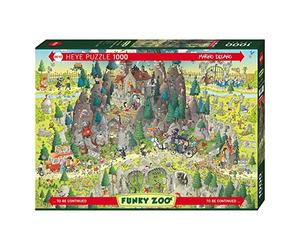 Heye Puzzles - 1000 Pc - Funky Zoo, Transylvanian Habitat