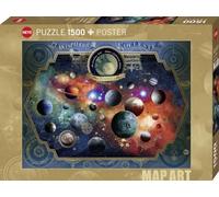 HY30001 - Heye Puzzles - 1500 Pc - Space World, Map Art