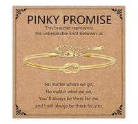 HEYEJET Love Knot Bracelet for Women and Girls Silver/Gold Snake Chain Jewellery Idea Gift for Woman Man Couple Birthday Christmas, Verstellbar, Stainless Steel, No Gemstone