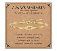 HEYEJET Love Knot Bracelet for Women and Girls Silver/Gold Snake Chain Jewellery Idea Gift for Woman Man Couple Birthday Christmas, Verstellbar, Stainless Steel, No Gemstone
