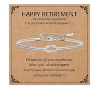 HEYEJET Love Knot Bracelet for Women and Girls Silver/Gold Snake Chain Jewellery Idea Gift for Woman Man Couple Birthday Christmas, Verstellbar, Stainless Steel, No Gemstone