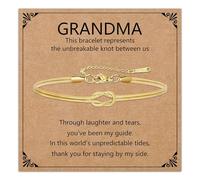 HEYEJET Love Knot Bracelet for Women and Girls Silver/Gold Snake Chain Jewellery Idea Gift for Woman Man Couple Birthday Christmas, Verstellbar, Stainless Steel, No Gemstone