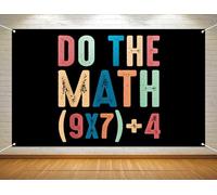 Heyfary Do The Math 6 7 Photo Booth Backdrop 67 Meme Six Seven Funny Viral Internet Humor Party Decoration Classroom Banner Wall Decor