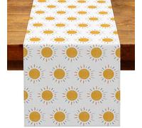 Heyfary Here Comes The Son Table Runner Boho Sunshine Boy Baby Shower Decorations Summer Birthday Party Home Kitchen Dining Room Table Decor