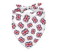 Heyfary Union Jack UK Flag Dog Bandana British Triangular Pet Scarf for Dog Cat