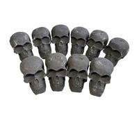 heyfurni Halloween Fire Pit Human Skulls, 10pcs Skull Fire Logs,Skull Ceramic Logs Set for Table Top Fire Pit, Ethanol Fireplace, Tabletop Bioethanol Fireplace
