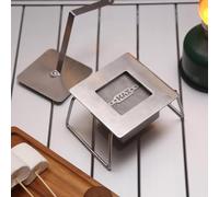 heyfurni Tabletop Fire Pit for Indoor and Outdoor,Table Fireplace/Bio Ethanol Fireplace,Small Foldable Bio Ethanol Burner in Stainless Steel,0.5 Litre Capacity,15cm