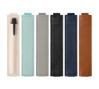 Heygueo 6 Pcs Elastic Adjustable Pen Holder for Notebook,Leather Pen Pouch Holder for Notebook,Sleeve Pouch Detachable Journal Pen Holder Book Strap for Planners Binders and Books Rigid Tablet Covers