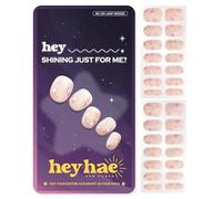 Heyhae Semi Cured Gel Nail Strips, No LED Lamp Needed, Easy to Apply and Remove - Salon Quality - Includes 28 Strips, 1 Prep Pad, Nail File - Hey, Shining Just for Me?