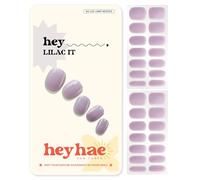 Heyhae Semi Cured Gel Nail Strips | No LED Lamp Needed | Summer, Solid, Purple | Easy Apply & Remove, Salon Quality | Includes 28 Strips, 1 Prep Pads, Nail File & Wooden stick - Hey, Lilac It