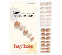 Heyhae Semi Cured Gel Nail Strips | Sun-Cured No LED Lamp Needed Easy Apply & Remove | Includes 28 Strips, 1 Prep Pad, 1 Nail File & 1 Wooden Stick - Hey, You're So Kind