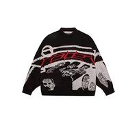 heyheyshine Men's Pullovers Sweaters Creative Stripes Women's Knitted Streetwear Maiden Oversized Harajuku O Neck Knitwear…