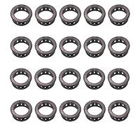 Heyiarbeit 100pcs Snap Bushing Grommets 1" (25mm) Mounting Dia Cable Hose Bushing Grommet Nylon Snap in Protector for Wire Insulation Protection Black Tone