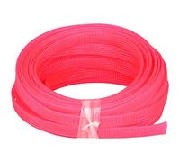Heyiarbeit 10m/32.8ft PET Expandable Braid Cable Sleeving Flexible Wire Mesh Sleeve Pink 10mm