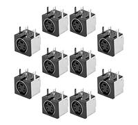 Heyiarbeit 10pcs S Terminal Small 4 Core DC Panel Mount 4pin Audio Headphone Jack Socket Stereo Connector for Phones Audio Video Equipment Players Mini 4-Core Half-Pack Type Black Tone