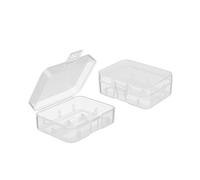 Heyiarbeit 2Pcs 18500 PP Battery Organizer Box Battery Storage Case Battery Holder Storage for Carrying Battery Transparent