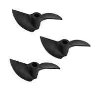 Heyiarbeit 3Pairs 2 Blades Propellers for Ship Model RC Boat Propeller Model Black Plastic CW/CCW Paddle 42mm Diameter 40mm Pitch 4.8mm Hole Dia