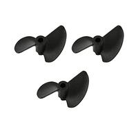 Heyiarbeit 3Pairs 2 Blades Propellers for Ship Model Refitting DIY Technology Model Black Plastic Positive Paddle and Propeller Reversing 32mm Diameter 40mm Pitch 3.17mm Hole Dia