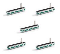 Heyiarbeit 5Pcs 10K Ohm Linear Electronic Potentiometer 60mm B10K 3 Pin Fader Variable Resistors Mixer Straight Slide Potentiometer for Dimming Tuning Speakers Control