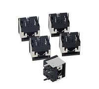 Heyiarbeit 5pcs S Terminal Small 4 Core DC Panel Mount 4pin Audio Headphone Jack Socket Stereo Connector for Phones Audio Video Equipment Players Mini 4-Core Half-Pack Type Black Tone