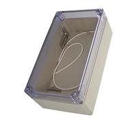 Heyiarbeit ABS Plastic Junction Box Dustproof Waterproof IP65 Electrical Enclosure Box Universal Project Enclosure Grey with PC Transparent Clear Cover 6.22 x 3.54 x 2.36 inch (158 x 90 x 60 mm)