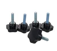 Heyiarbeit Male Thread Star Hand-M10x50mmx40mm Head Knob Clamping Knobs Grip Clamping Thumb Handle Machine Screw Bolts Screw on Bakelite 5Pcs