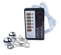 HeYie Electric stimulation device nipple impulse nipple clitoris massager, electro/electrostimulation sex nipple clip torture games, fetish slave breasts clamp erotic sex toy sex for women