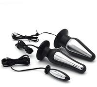 HeYie Electro Shock Anal Massager Butt Plug Accessories Prostate G Spot Vaginal Electrical Stimulation Anal Dildo Anal Plugs Stimulation Device SM Butt Plug Anal Toy for Men Women Couple (Size : M)