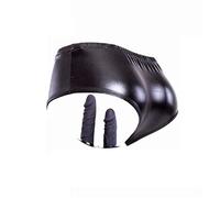 HeYie Female Harness/Slip with Strap-On Penis/Butt Plug, Bondage Chastity Belt 2* Anal Dildo Lesbian Masturbating Pants Underwear Dildos Sex Toys Female Harness for Women, Vaginal (Color : Double Dil