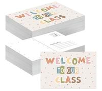 HEYINSHEN 36 Pcs Welcome To Our Class Postcards Back To School Postcards for Students Personalized Name Teacher Postcards Welcome To Our Class Postcards for Kids Kindergarten Preschool Supplies