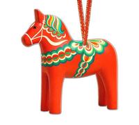 HEYINSHEN Dala Horse Christmas Ornaments Dala Horse Ornaments for Christmas Tree Cute Red Swedish Dala Horses Figurines Horse Hanging for Christmas Tree Xmas Gift for Kids Girl Boy Horse Lover