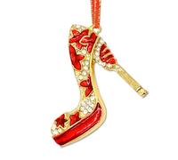 HEYINSHEN High Heel Shoe Christmas Ornaments Red Metal High Heel Ornaments for Christmas Tree Rhinestones Shoe Hanging Christmas Decorations Funny Christmas Ornaments for Women Girl Mom Sisters