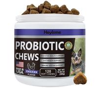 HEYISME Probiotics for Dogs, Improve Yeast Balance, Itchy Skin Itchy Ears, Gut Health, Allergies, Immunity, Dog Probiotics and Digestive Enzymes with Prebiotics - Reduce Diarrhea (Chicken, 120 Chews)