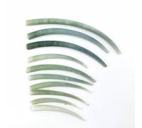 Heyiwell 10PC GreenTusk Shells, Green Dentallium Tusk Shells 2"~ 2.75" Inch