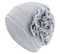 Heyjoin Cotton Chemo Turban Soft Cancer Headwear Comfortable Elastic Hat for Women with Hair Loss-Grey