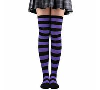 Heyjoin Rainbow Striped Knee High Socks Colorful Stockings for Women