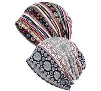 Heyjoin Slouchy Beanie Hat Stretch Sleep Turban Hats Cancer Headwear Cap (Combination 4)