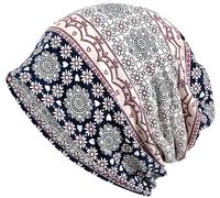 Heyjoin Slouchy Beanie Hat Stretch Sleep Turban Hats Cancer Headwear Cap (Flower)