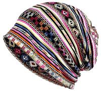 Heyjoin Slouchy Beanie Hat Stretch Sleep Turban Hats Cancer Headwear Cap (Stripe)