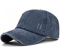Heyjoin Unisex Ponytail Baseball Cap Vintage Distressed Washed Cotton Hat