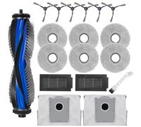 Heykewi Accessories Kit for Ecovacs Deebot T50 Pro Omni / T50 Max Pro Omni Robot Vacuum, 1 Roller Brush, 6 Side Brushes, 6 Mop Pads, 2 Filters, 2 Dust Bags, 1 Clean Brush